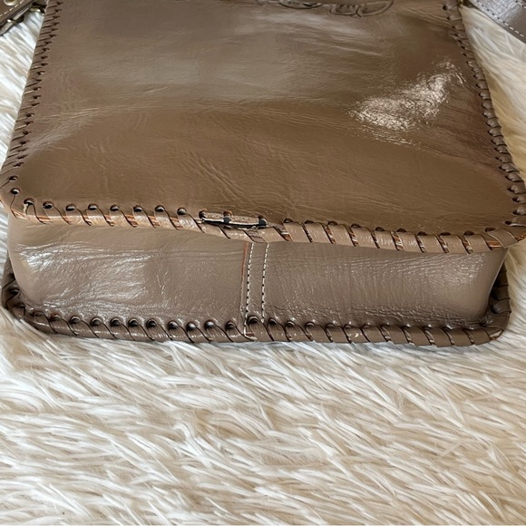 Floral Embossed Crossbody Bag Western Handmade Purse Tan Removeable Strap - Picture 2 of 8